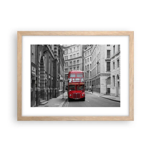 Poster in light oak frame - Routine Doesn't Have to Be Grey - 40x30 cm