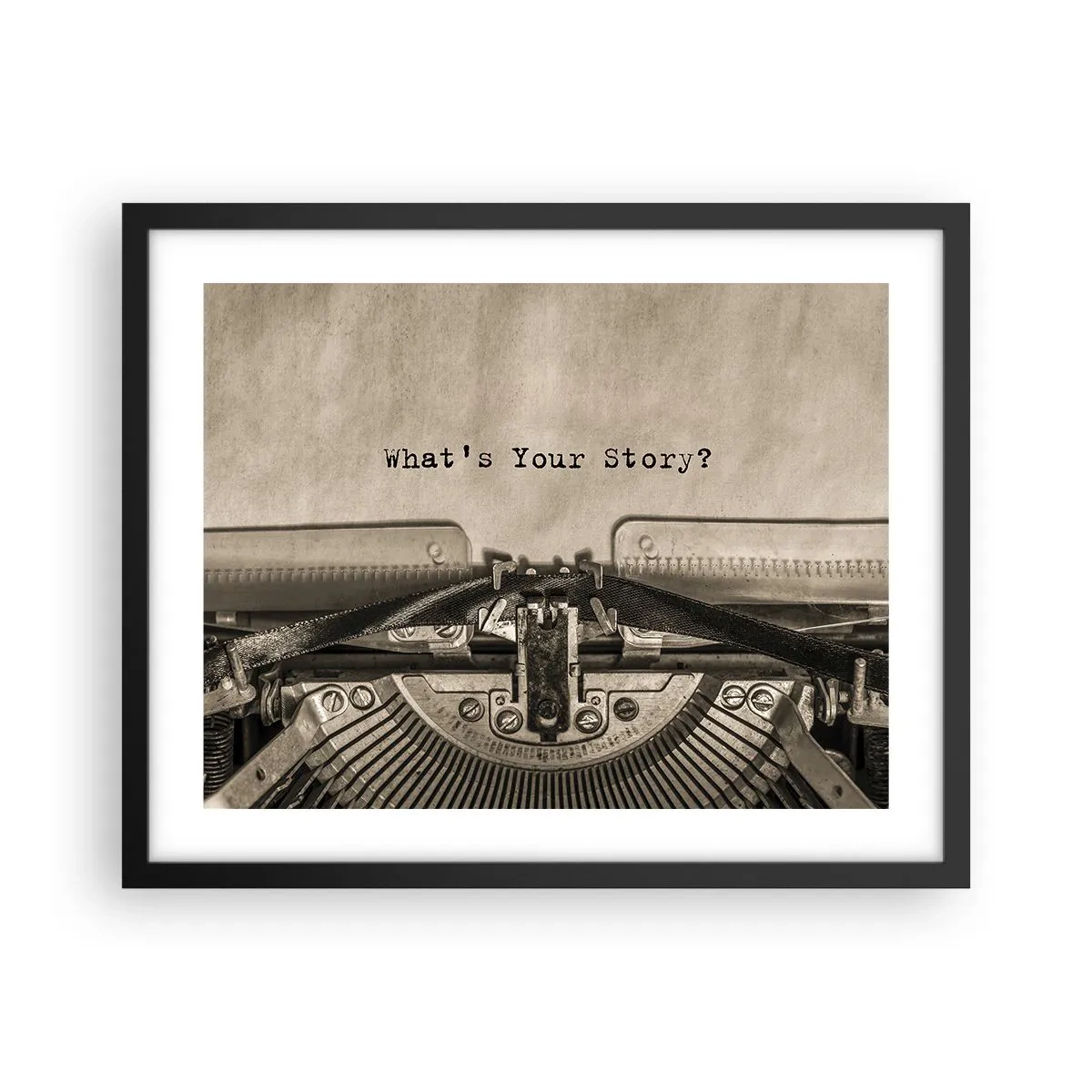 Poster in black frame - Tell Me  - 50x40 cm