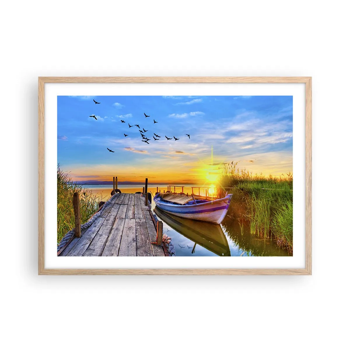 Poster in light oak frame - Goodbye, See You tomorrow - 70x50 cm