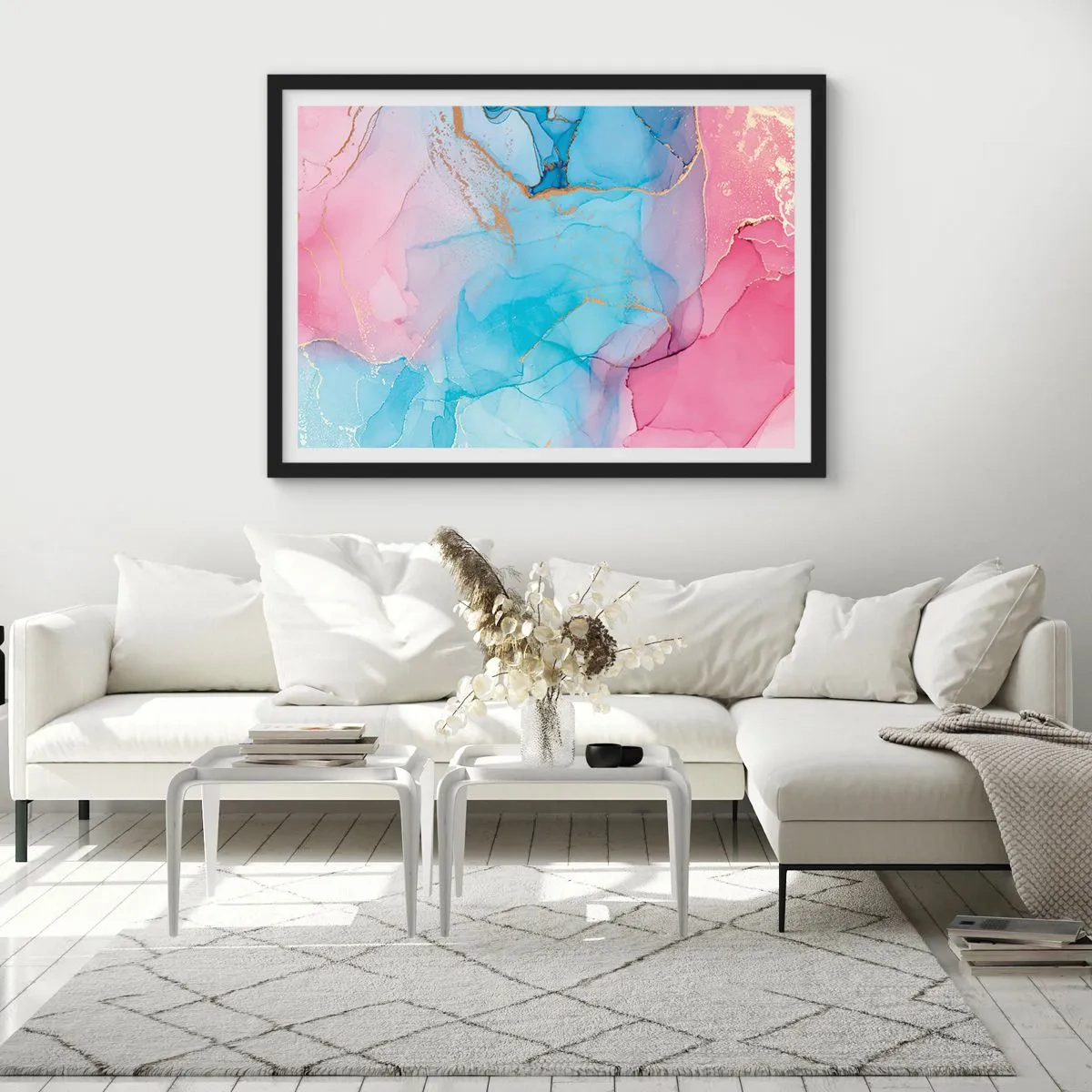Poster in black frame - Encounter and Permeation - 40x30 cm