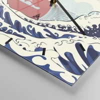 Clock face with lines