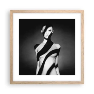 Poster in light oak frame - In the Light and in the Shadow - 40x40 cm