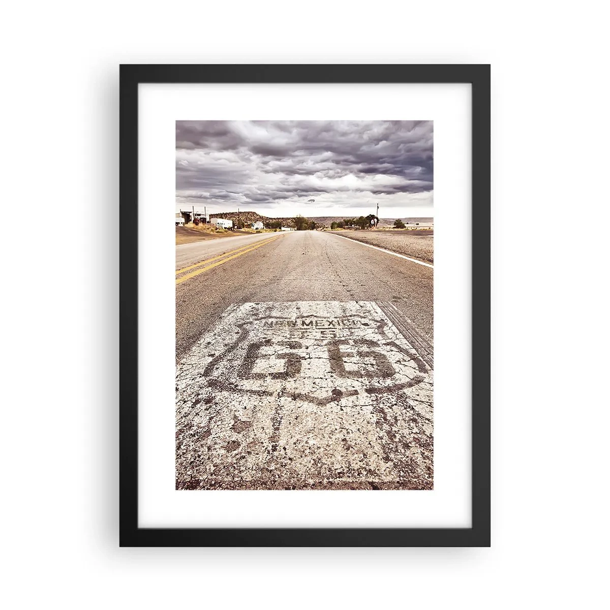 Poster in black frame - Mother Road - American Legend - 30x40 cm