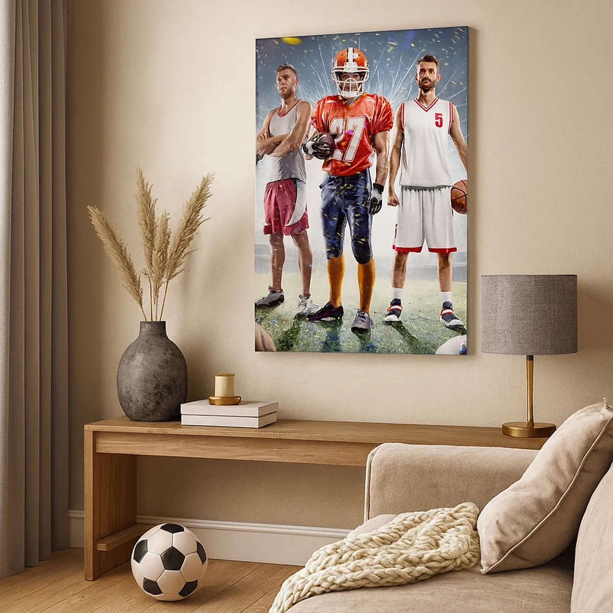 Canvas picture - Gladiators of the Pitch - 50x70 cm