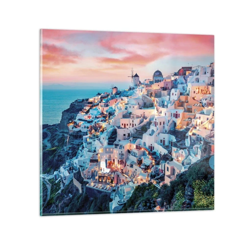 Glass picture - Your Big Greek Holidays - 30x30 cm