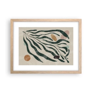 Poster in light oak frame - Among the Green - 40x30 cm