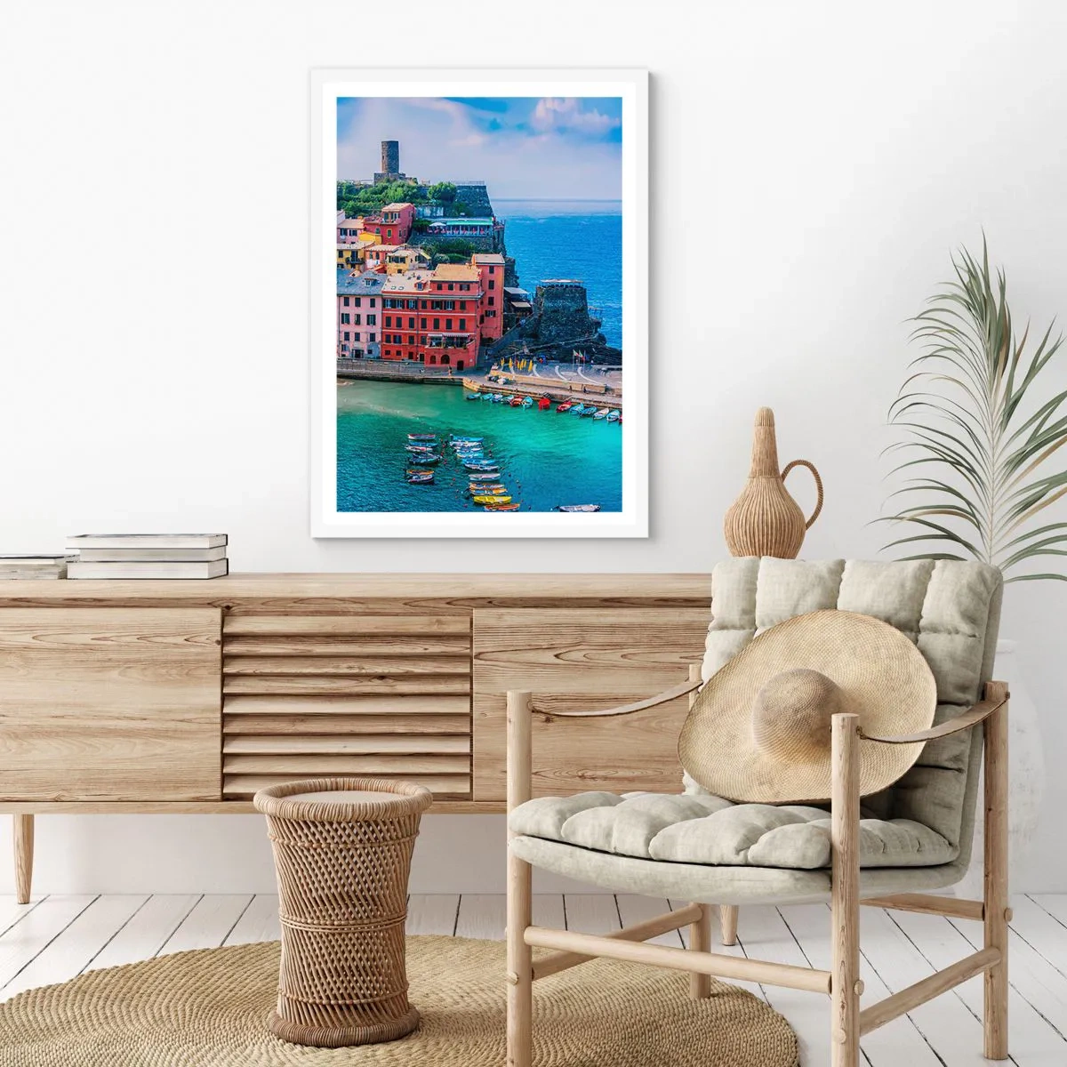 Poster in white frmae - Magical Mediterranean Town - 30x40 cm