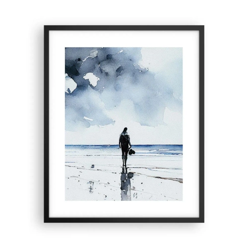 Poster in black frame - Conversation with the Sea - 40x50 cm