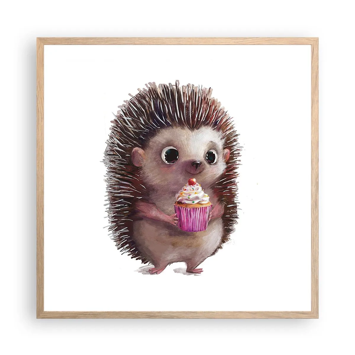 Poster in light oak frame - Everyday is Holiday - 60x60 cm