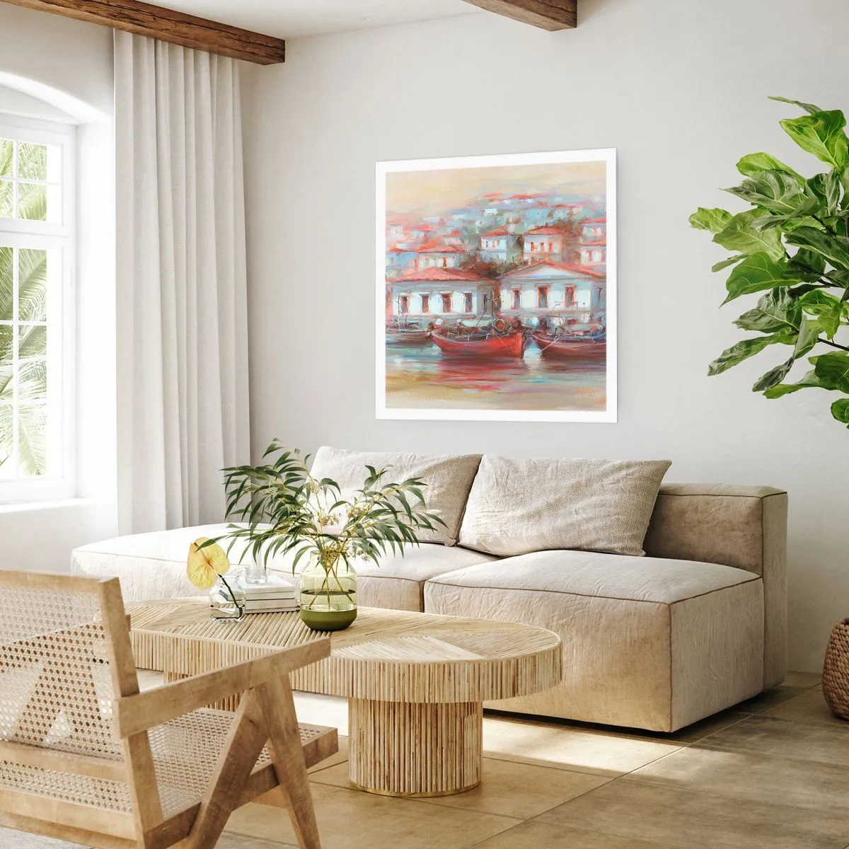 Poster - Happy Town - 60x60 cm