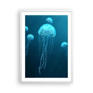 Poster in white frmae - Ocean Dance - 50x70 cm