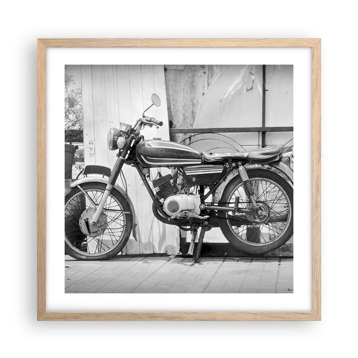 Poster in light oak frame - Classics above All - 50x50 cm