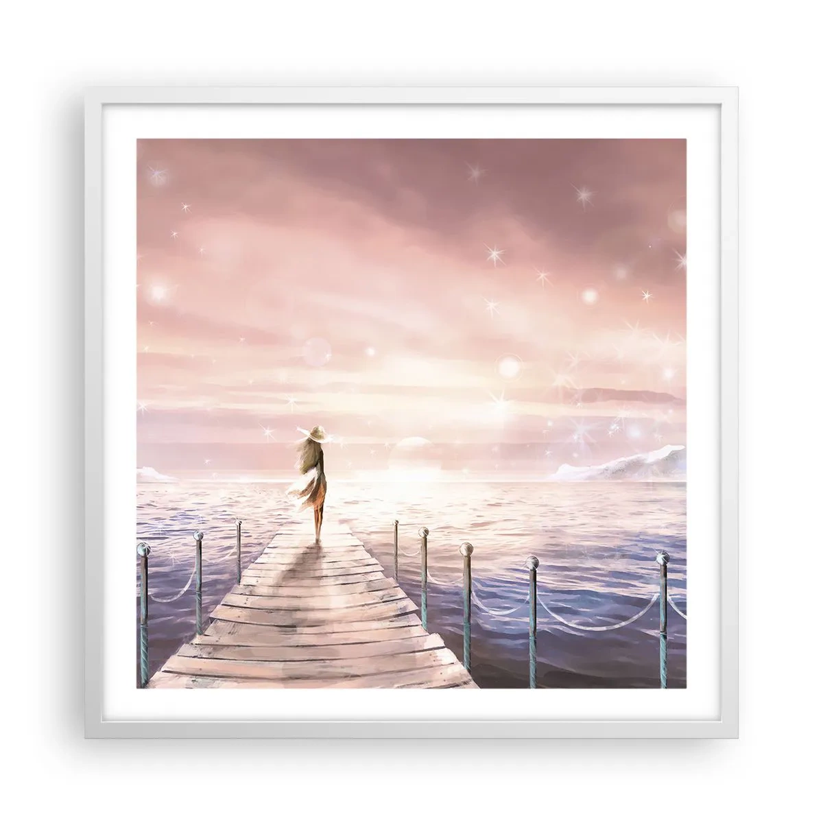 Poster in white frmae - In a Dream World - 60x60 cm