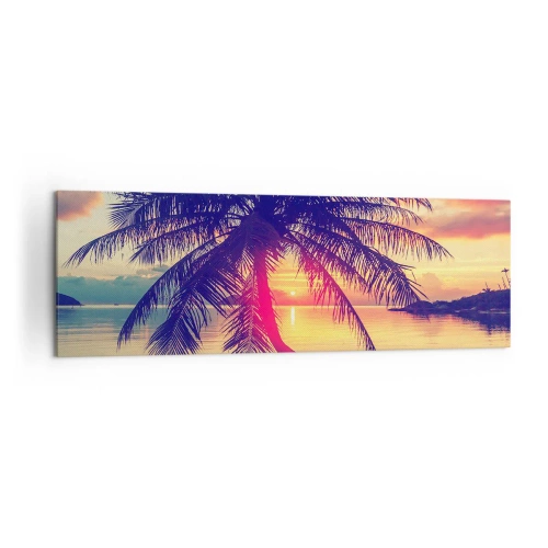 Canvas picture - Evening under the Palm Trees - 160x50 cm