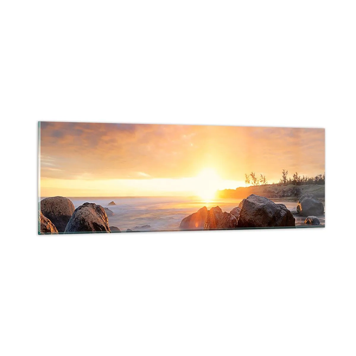 Glass picture - Shiny Breeze of the Evening - 90x30 cm