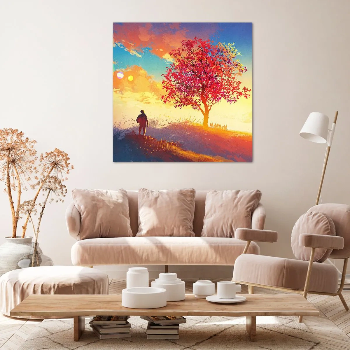 Canvas picture - Pilgrim at Its Goal - 40x40 cm