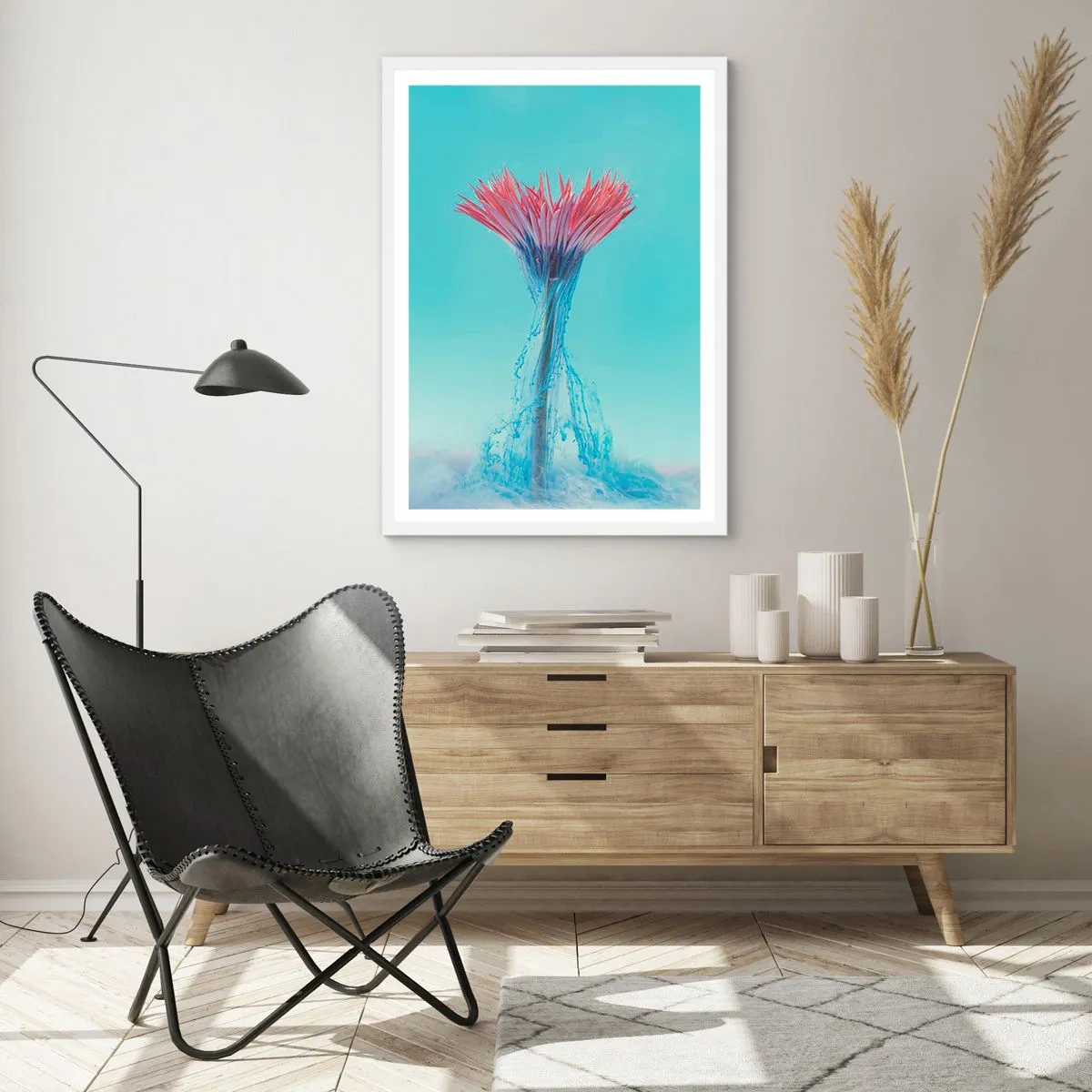 Poster in white frmae - In a Lively Embrace - 61x91 cm