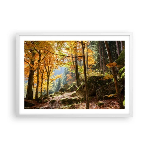 Poster in white frmae - Time for Rest - 70x50 cm