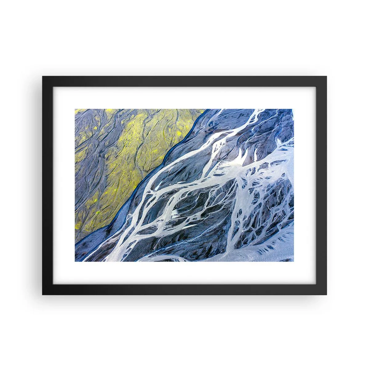 Poster in black frame - Cave Paintings of Nature - 40x30 cm