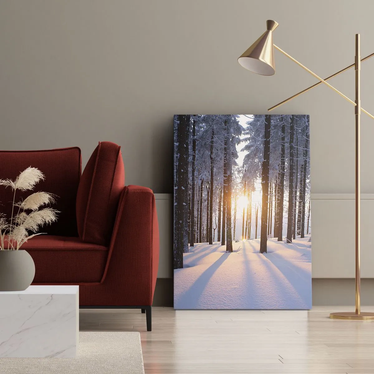 Canvas picture - Clearly Black on White - 65x120 cm