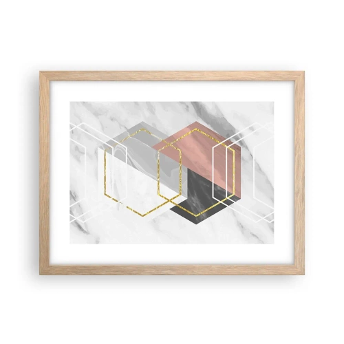 Poster in light oak frame - Chain Composition - 40x30 cm