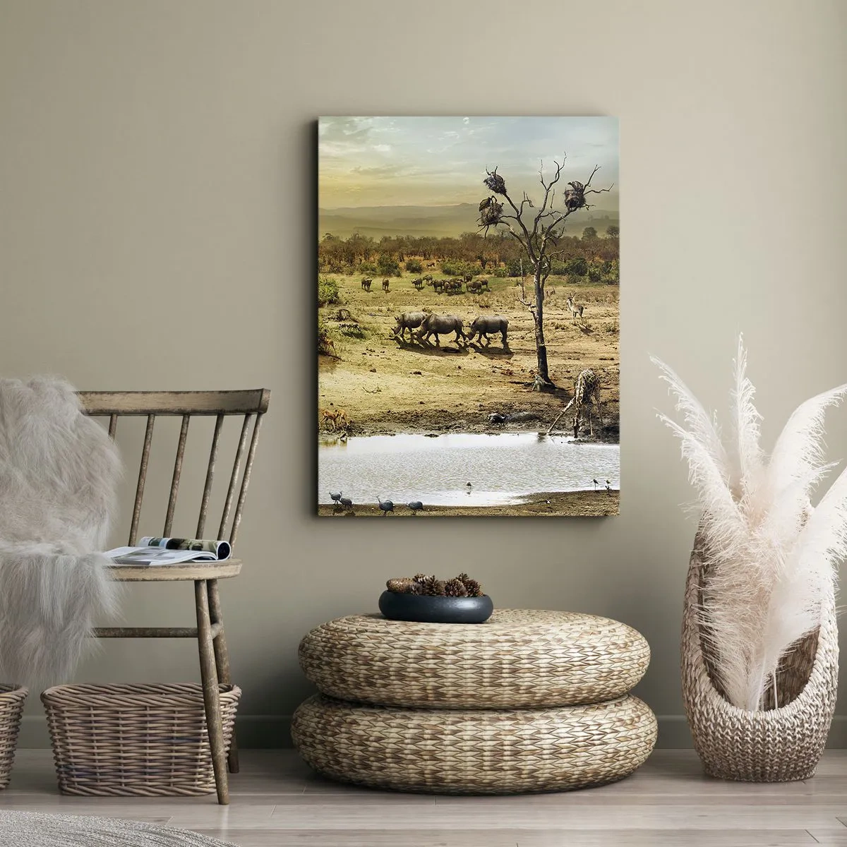 Canvas picture - There Is a River that Flows from Eden - 65x120 cm
