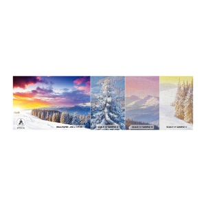 Photo Wallpaper Sample Premium Canvas - In Plain Daylight - Landscape, Mountains, Winter - 100x30 cm