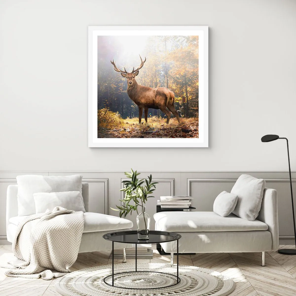 Poster in white frmae - In Full Majesty - 40x40 cm