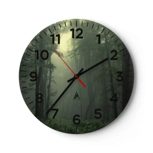 Wall clock - Clock on glass - Before It Wakes Up - 40x40 cm