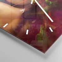 Clock face with lines