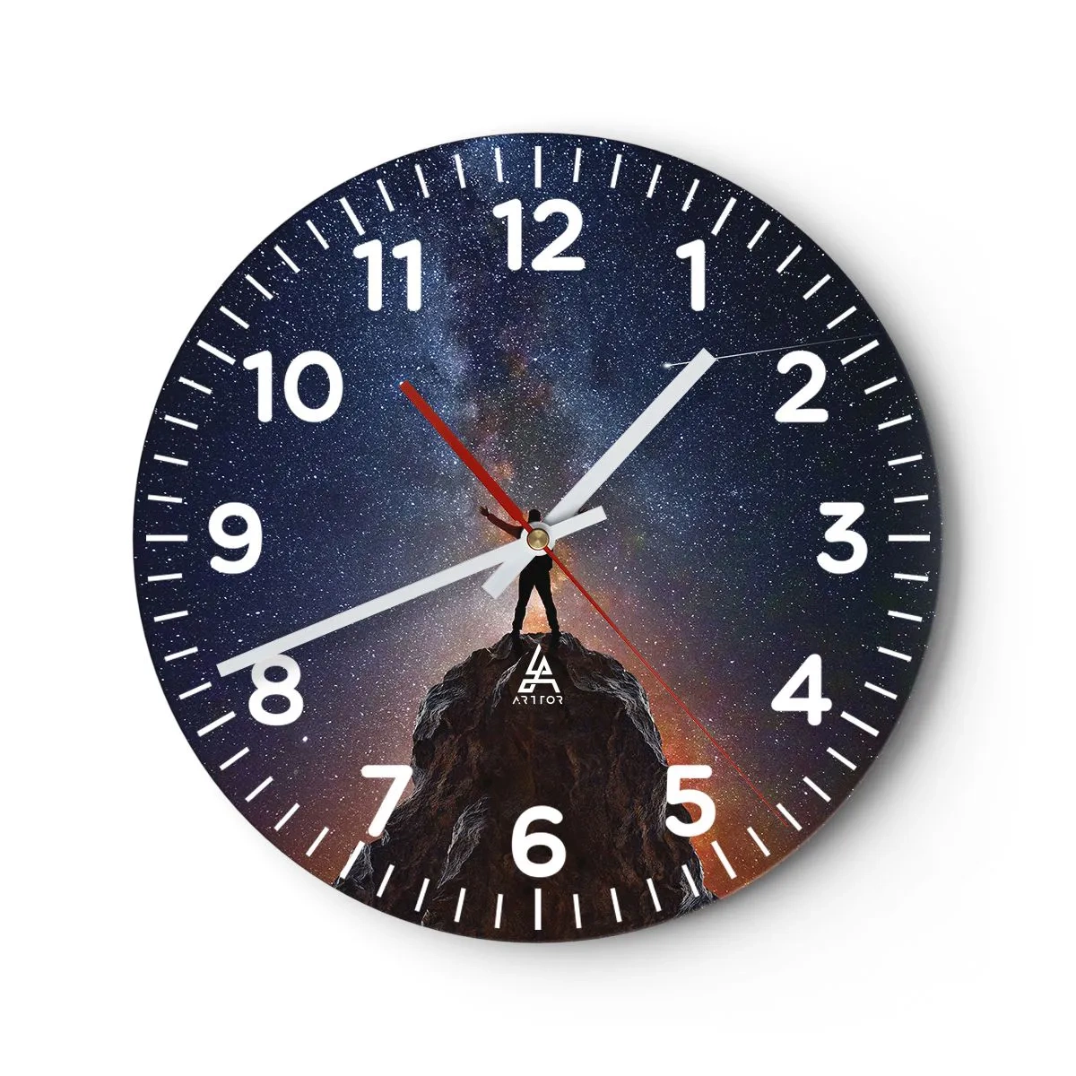 Wall clock - Clock on glass - Power Is with Me! - 30x30 cm