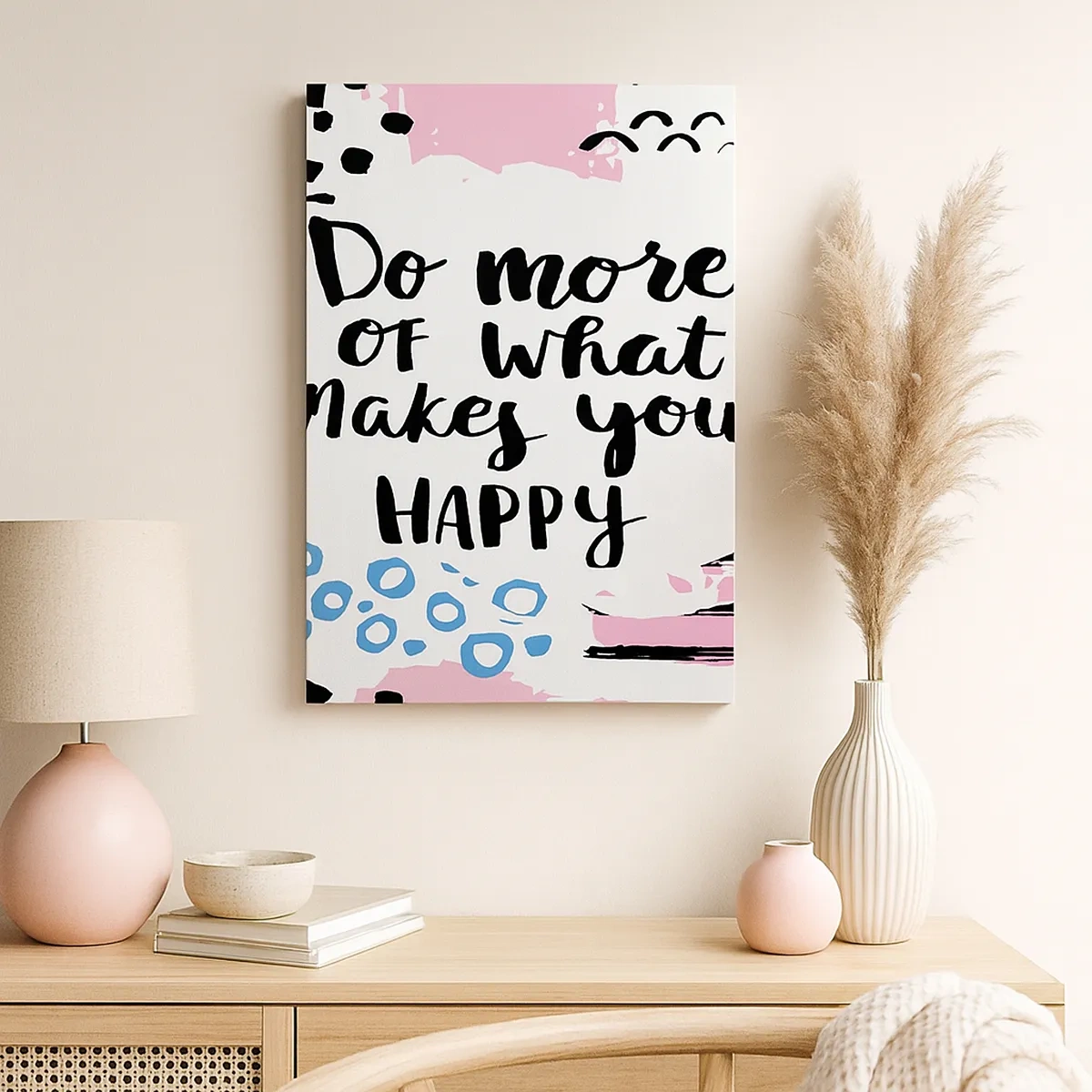 Canvas picture - How To Be Happy - 50x70 cm