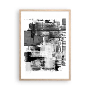 Poster in light oak frame - Grey is Beautiful - 50x70 cm