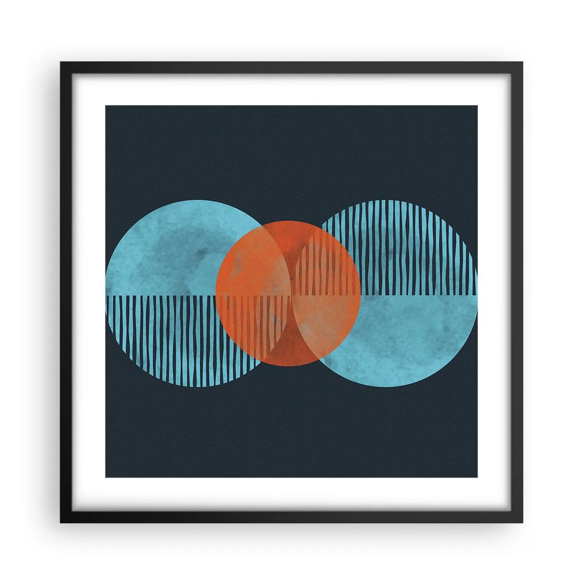 Poster in black frame - Symmetrical Composition - 50x50 cm