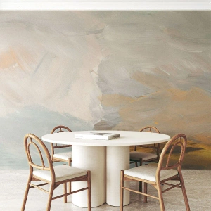 Photo Wallpaper Premium Sand - Abstract: Land of Gentleness - Piece, Bright, Minimalistic - 350x256 cm