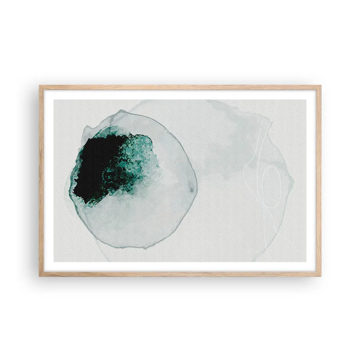 Poster in light oak frame - In a Waterdrop - 91x61 cm