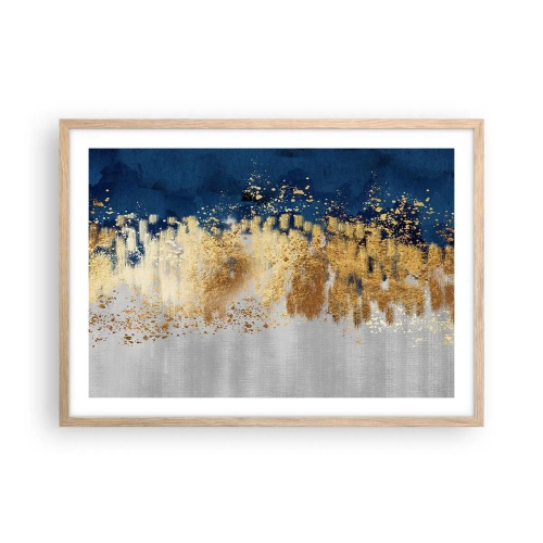 Poster in light oak frame - Modern Composition and Twinkle - 70x50 cm