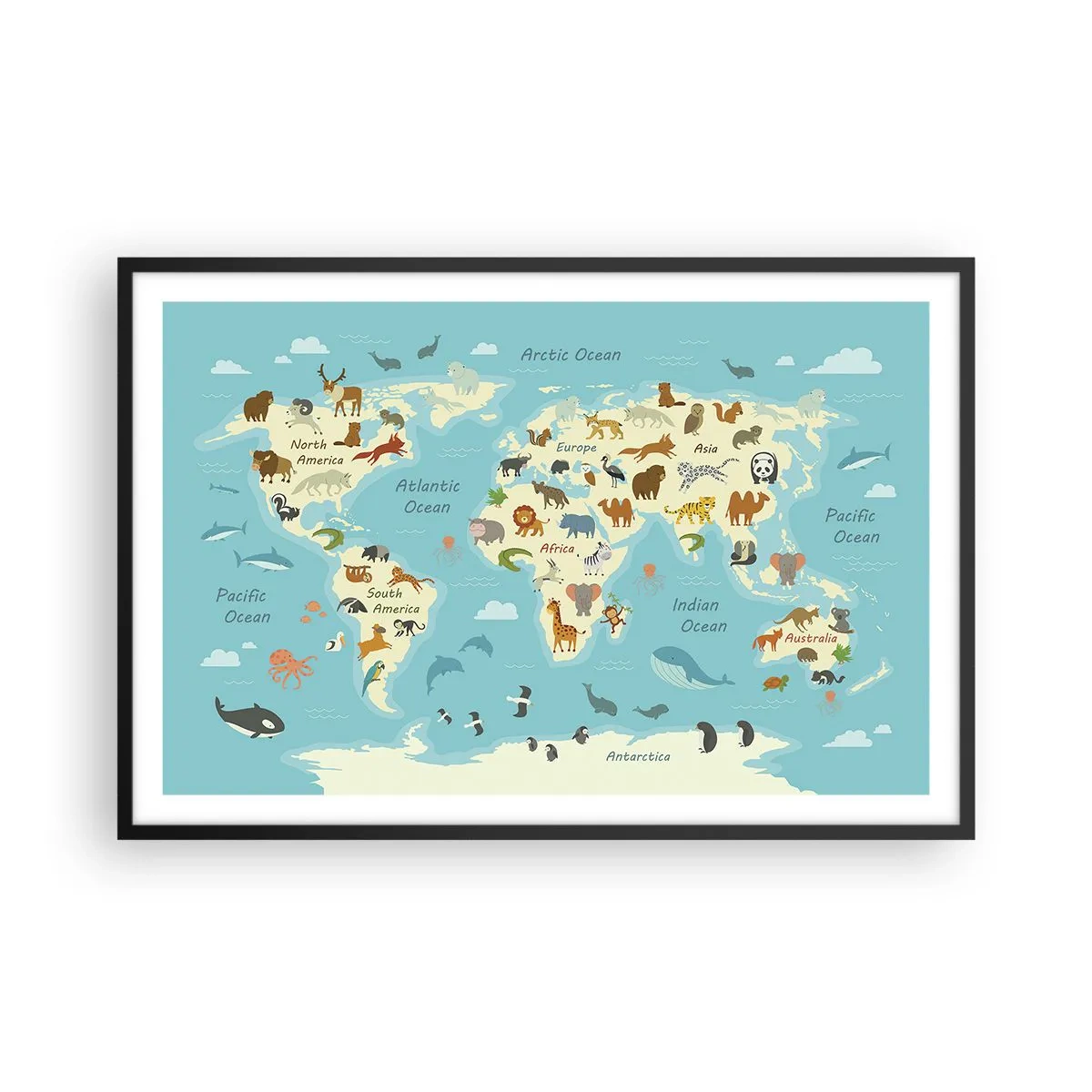 Poster in black frame - Good Neighbours - 91x61 cm