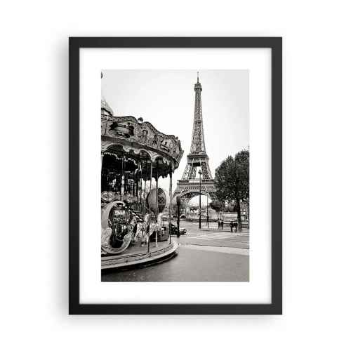 Poster in black frame - Such Fun Only in Paris - 30x40 cm