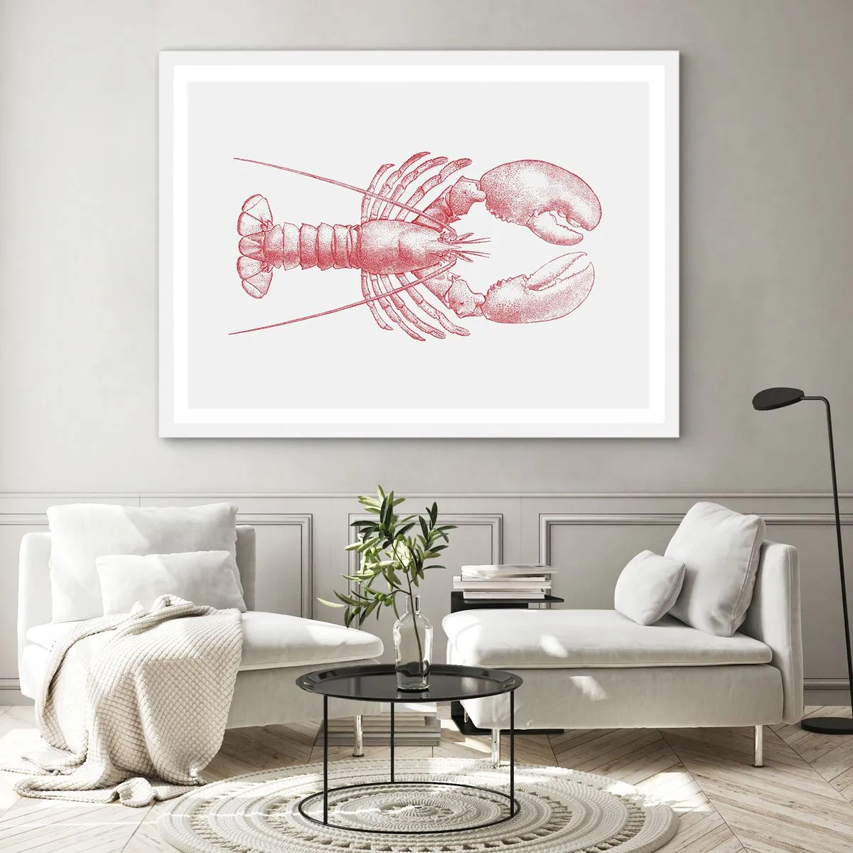 Poster in white frmae - Lobster Worthy of a Lobster - 91x61 cm