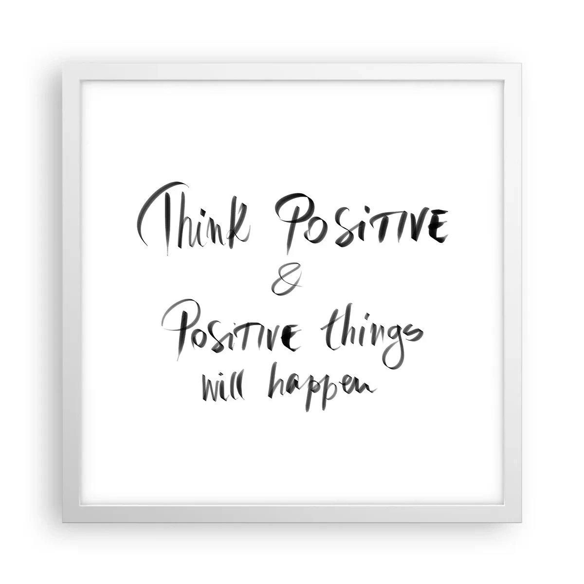 Poster in white frmae - How to Live? - 40x40 cm