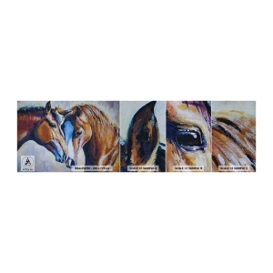 Photo Wallpaper Sample Standard Eco - Is This Friendship Or Love? - Abstraction, Horses, Nature - 100x30 cm