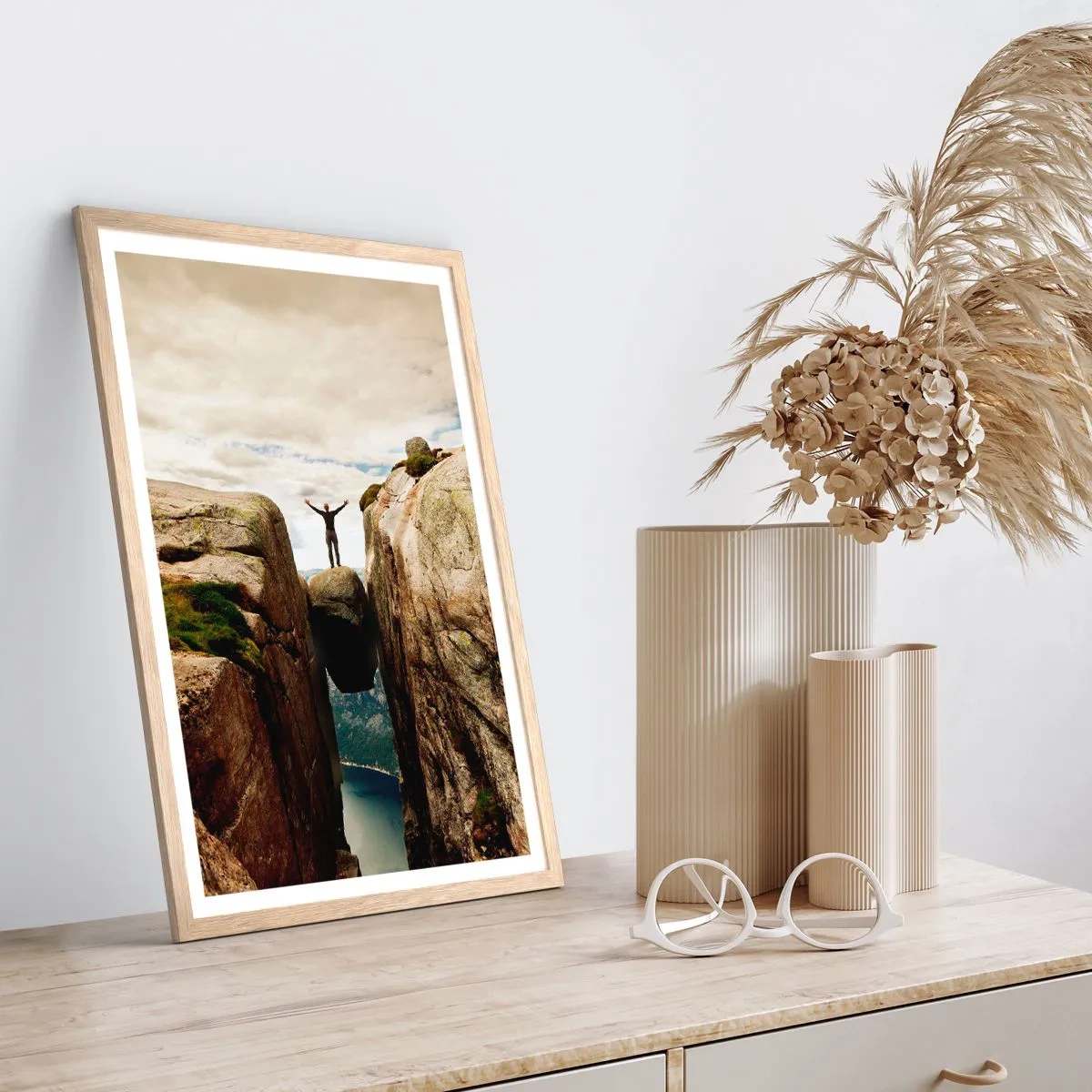 Poster in light oak frame - How Am I?! - 30x40 cm