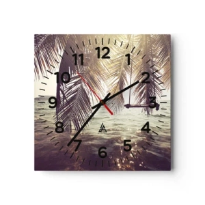 Wall clock - Clock on glass - You Can Dream as Much as You Wish - 30x30 cm