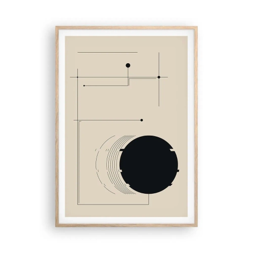 Poster in light oak frame - Springy and Dynamic Composition - 70x100 cm