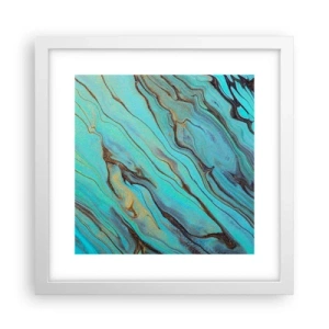 Poster in white frmae - Turquoise Tide - 30x30 cm