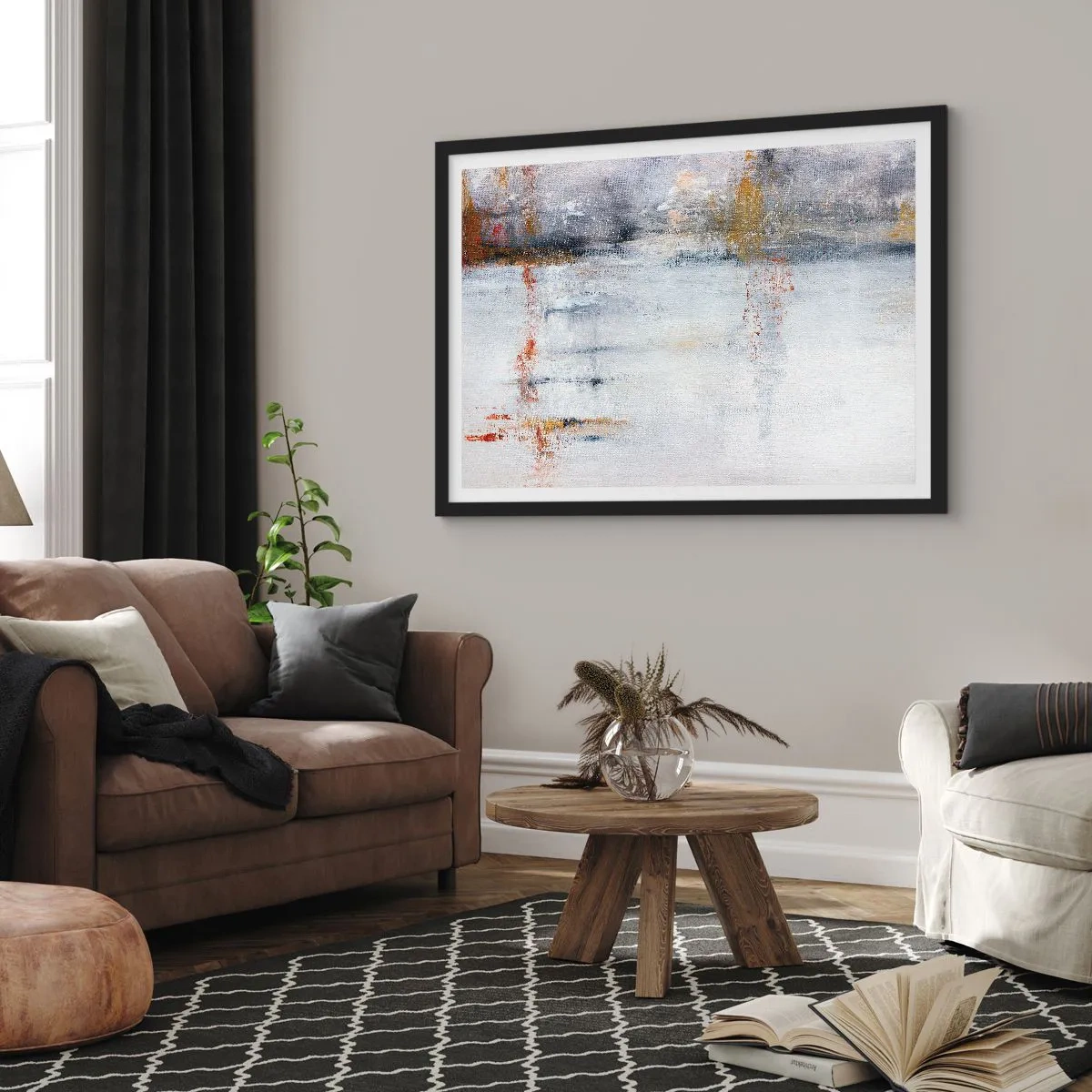 Poster in black frame - Behind a Curtain of Air - 50x40 cm