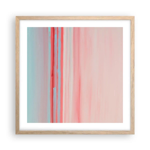 Poster in light oak frame - Abstract at Dawn - 50x50 cm