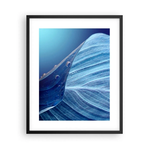 Poster in black frame - Hidden Drops of Blue - 40x50 cm