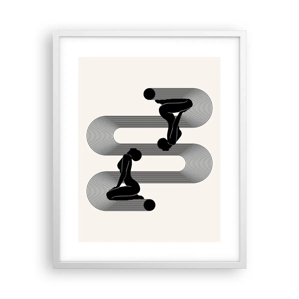 Poster in white frmae - Sensual Symmetry - 40x50 cm